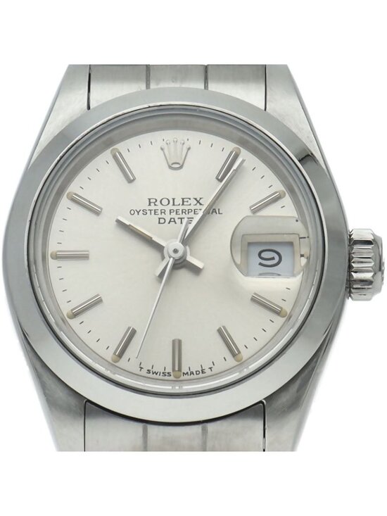 Rolex Oyster Perpetual Date Watch SS Silver Polished main image 4